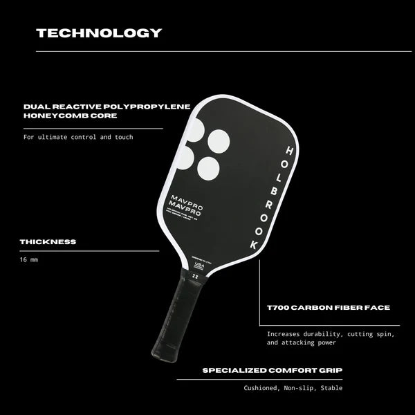 HOLBROOK HOLBROOK MAV PRO 2.0 Pickleball Paddle - B&T Racket