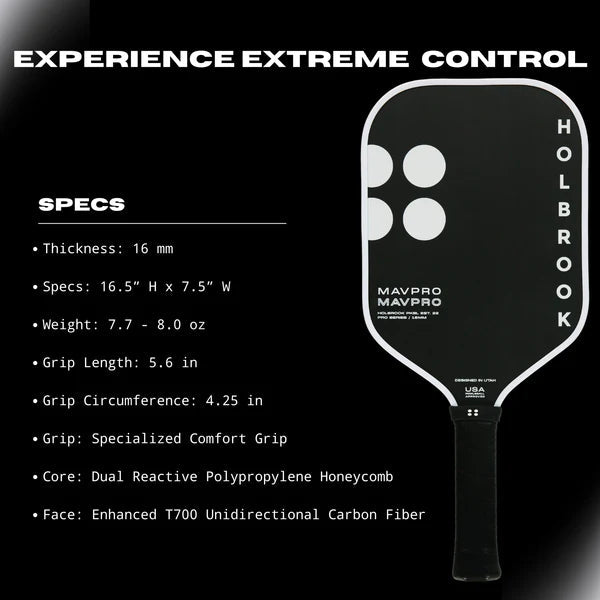 HOLBROOK HOLBROOK MAV PRO 2.0 Pickleball Paddle - B&T Racket