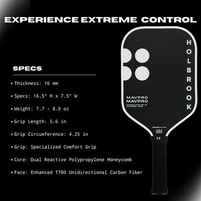 HOLBROOK HOLBROOK MAV PRO 2.0 Pickleball Paddle - B&T Racket