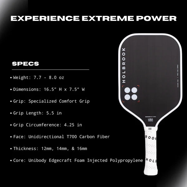 HOLBROOK HOLBROOK POWER PRO - E Pickleball Paddle - B&T Racket