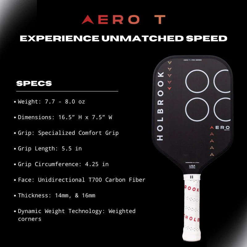 HOLBROOK HOLBROOK Pro - Aero T [Elongated] - 14mm & 16mm - B&T Racket