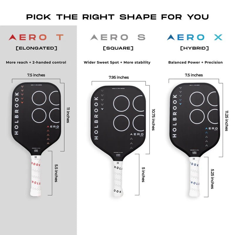 HOLBROOK HOLBROOK Pro - Aero T [Elongated] - 14mm & 16mm - B&T Racket