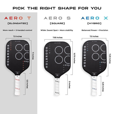HOLBROOK HOLBROOK Pro - Aero T [Elongated] - 14mm & 16mm - B&T Racket