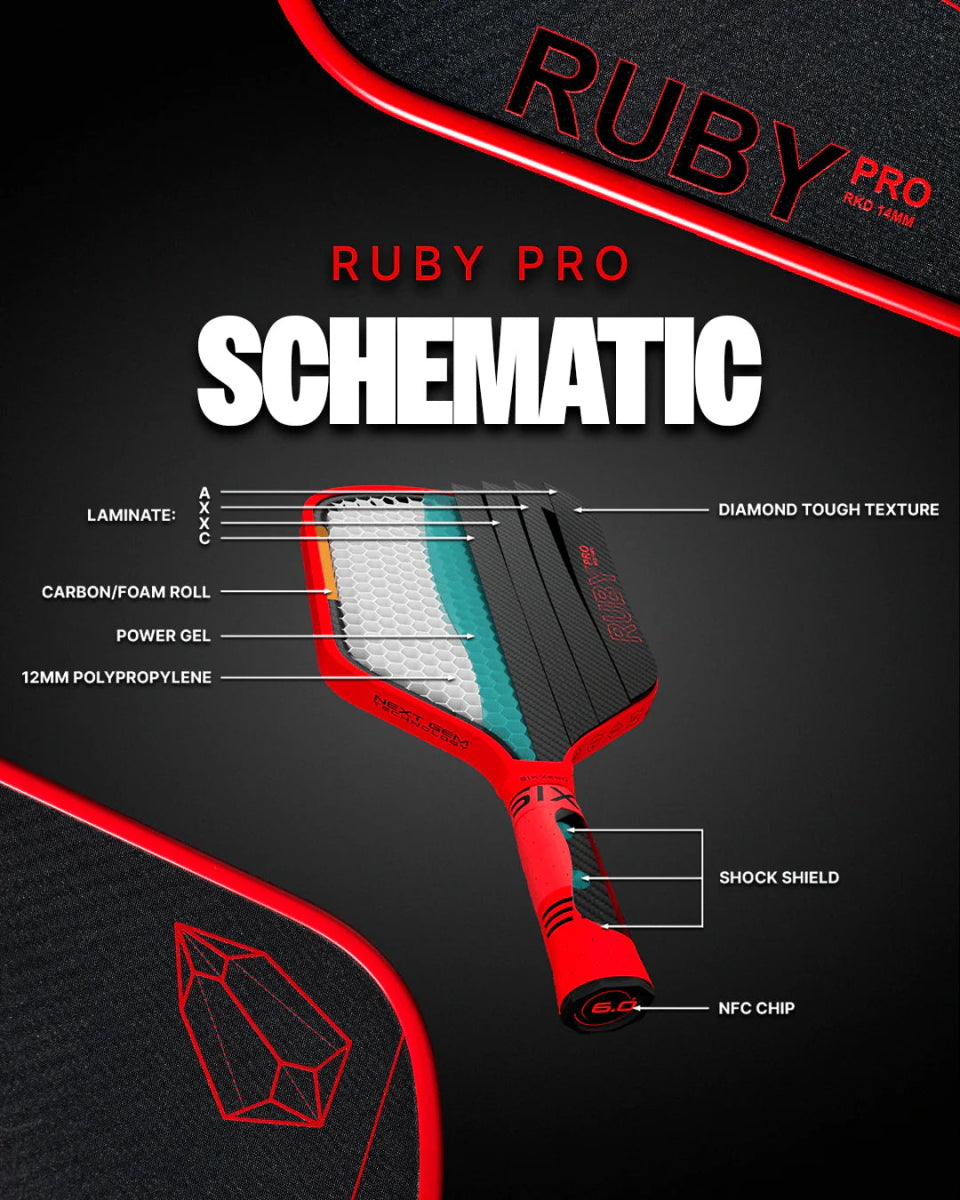 Six Zero SIX ZERO Ruby Pro 14mm - B&T Racket