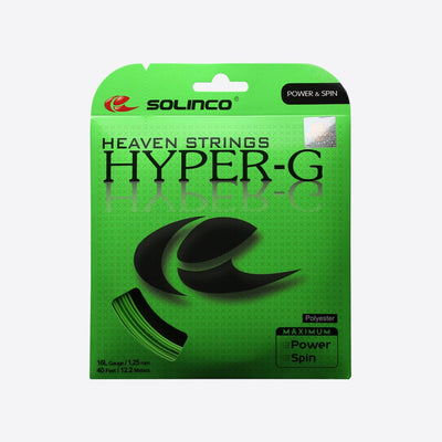 Solinco Hyper-G tennis string packaging B&T racket