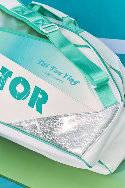 Victor Victor Tai Tzu Ying 6 Piece Racket Bag BR5233TTY AR (Bright White/ Cockatoo Green) - B&T Racket