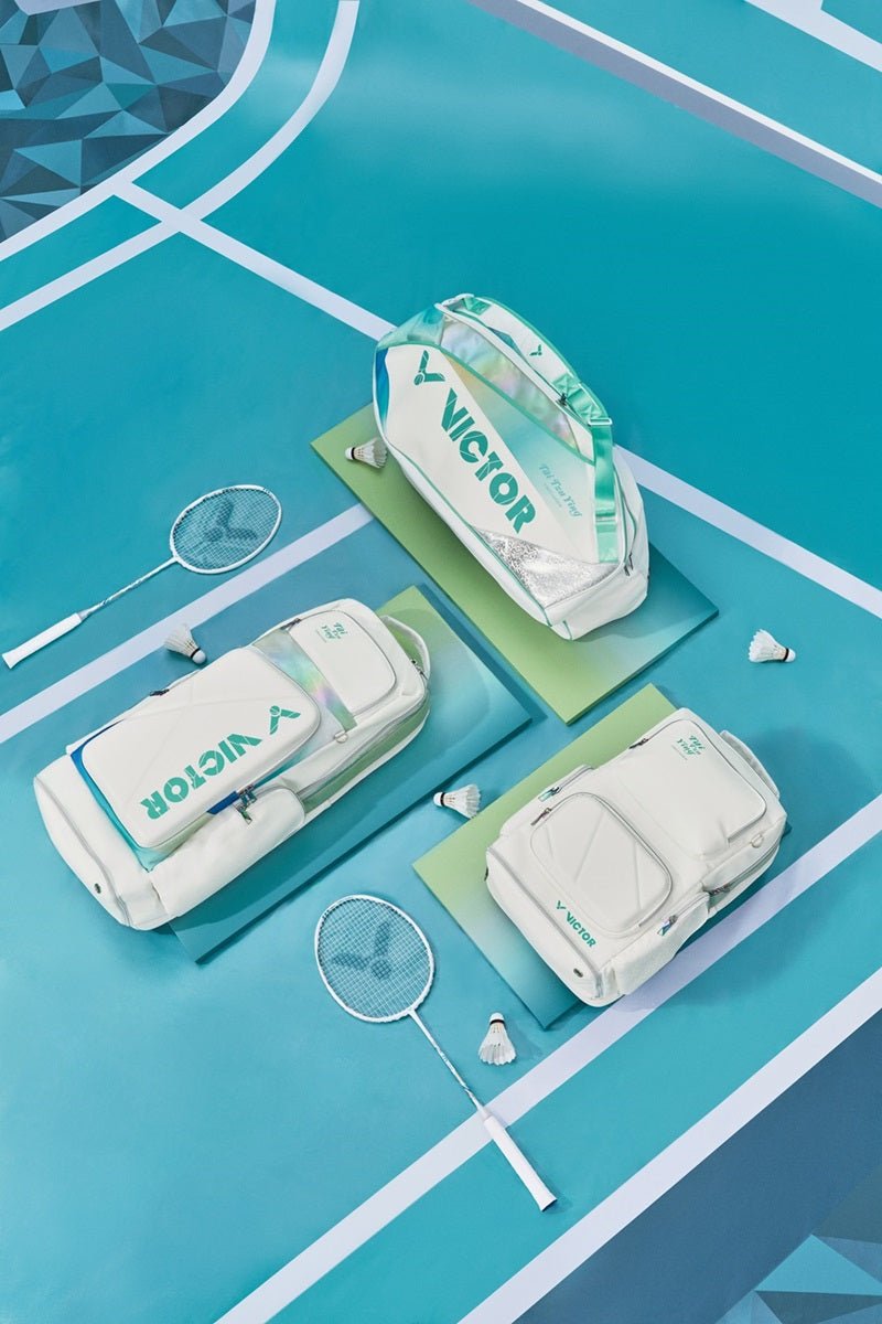Victor Victor Tai Tzu Ying 6 Piece Racket Bag BR5233TTY AR (Bright White/ Cockatoo Green) - B&T Racket