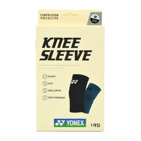 Yonex USA Yonex Knee Sleeve - Muscle Support Sleeve - Black - B&T Racket