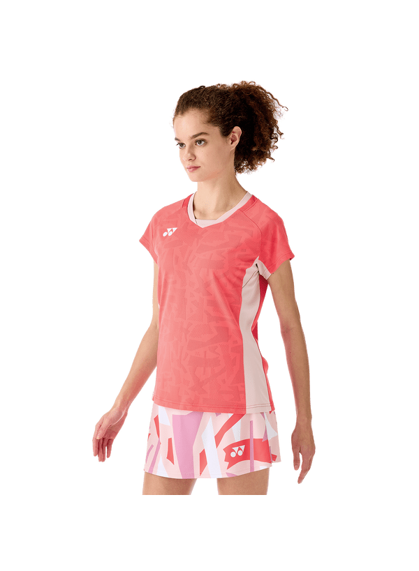 Yonex USA Yonex Tournament Women's Crew Neck Shirt 20848COR (2025 New) - B&T Racket