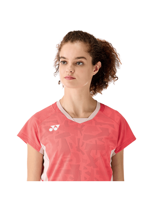 Yonex USA Yonex Tournament Women's Crew Neck Shirt 20848COR (2025 New) - B&T Racket