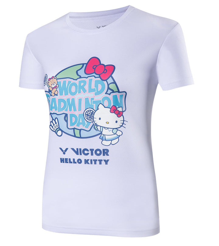 Victor USA Victor Hello Kitty T-Shirt T-KT301A (White) - B&T Victor USA Victor Hello Kitty T-Shirt T-KT301A (White) - B&T