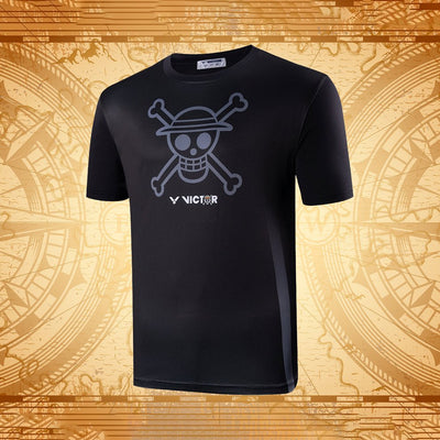 Victor USA Victor x ONE PIECE T-Shirt - Black - B&T Racket