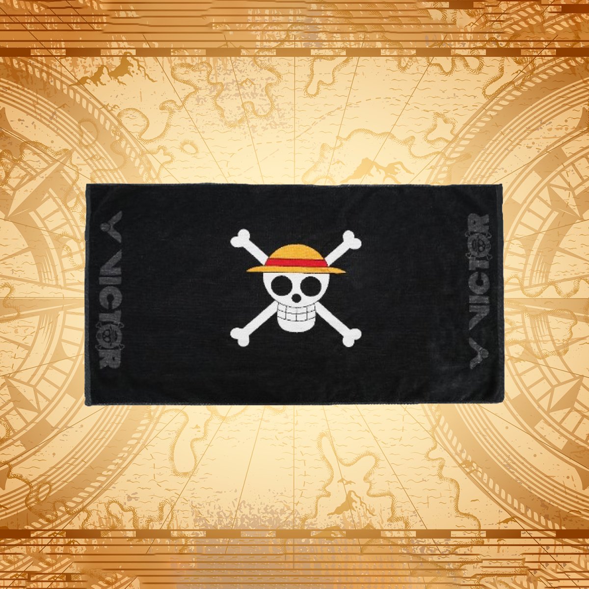 Victor USA Victor x ONE PIECE Towel - Black - B&T Racket