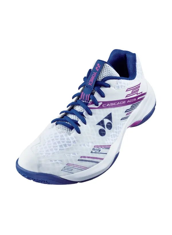 Yonex USA POWER CUSHION CASCADE ACCEL - WIDE - Unisex - WHITE/PURPLE - B&T Racket